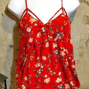 Spaghetti strap floral top